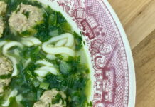 Meatball Soup with cilantro